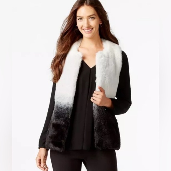 Gorgeous ombré faux fur vest Vince Camuto size large - Picture 1 of 10